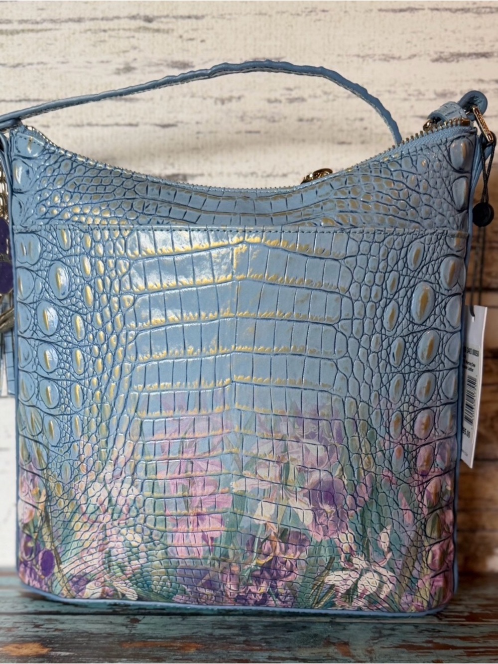 Brahmin Katie Crossbody in Multi Morning Dew NWT Flowers Blue Floral - Picture 6 of 8
